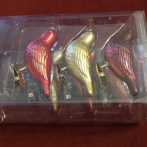 Martha Stewart Regal Holiday Bird Clips 6 Piece Set 3 Different Colors - Picture 8 of 12